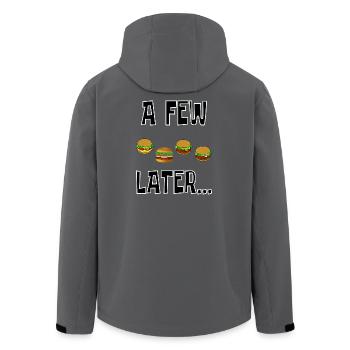 ein paar Hamburger später - Recycelte Männer Softshell-Jacke von Stanley/Stella - Anthrazit - Hinten - AI Model Male 185 light (185cm)