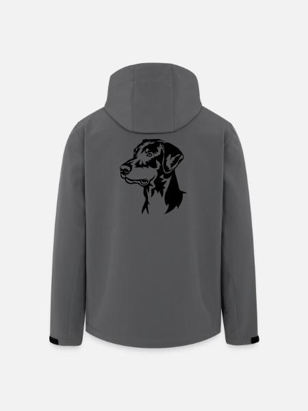 Doberman Head - Men’s Recycled Softshell Jacket by Stanley/Stella - anthracite