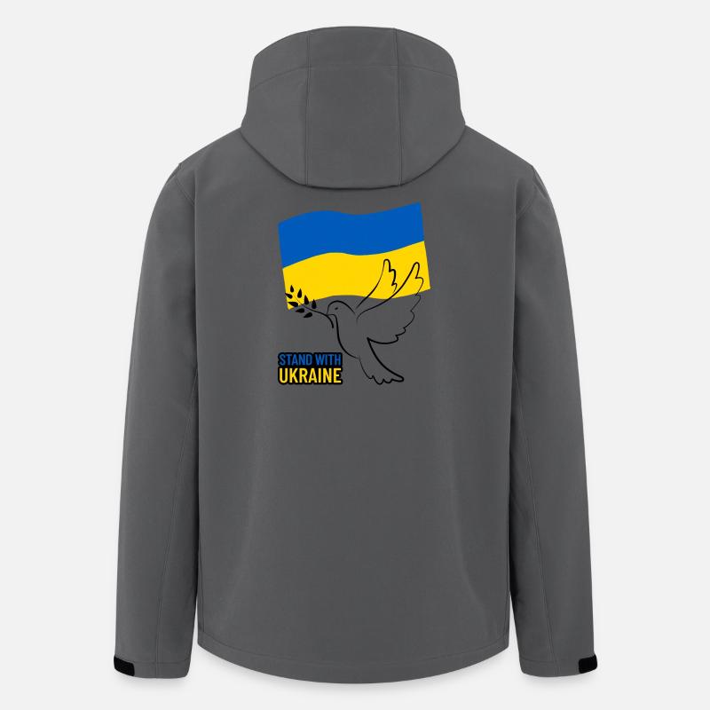 Ukraine Flagge mit Flügeldesign - Recycelte Männer Softshell-Jacke von Stanley/Stella - Anthrazit