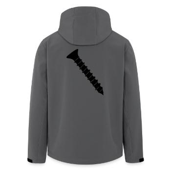 Schraube - Recycelte Männer Softshell-Jacke von Stanley/Stella - Anthrazit - Hinten - AI Model Male 185 light (185cm)