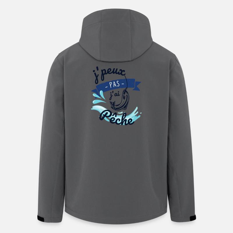 J'peux pas j'ai pêche - Veste softshell homme en polyester recyclé Stanley/Stella - charbon