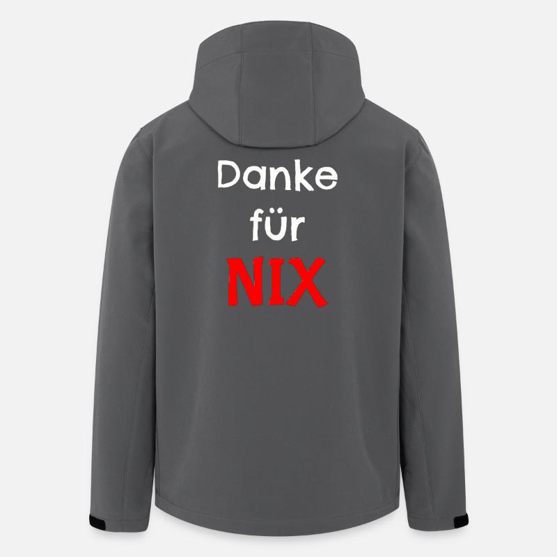 Dankeschön für Nix Design - Recycelte Männer Softshell-Jacke von Stanley/Stella - Anthrazit