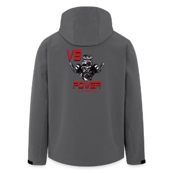 V8 Power so Horny - Men’s Recycled Softshell Jacket by Stanley/Stella - anthracite - Back - AI Model Male 185 light (185cm)