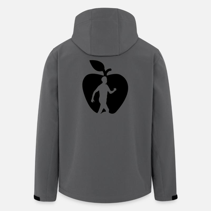 Gesunder Obstwanderer im Apfelausschnitt - Recycelte Männer Softshell-Jacke von Stanley/Stella - Anthrazit