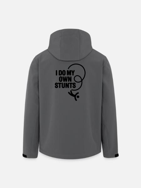 I do my own stunts, bungee jumping, bungee jumper - Men’s Recycled Softshell Jacket by Stanley/Stella - anthracite