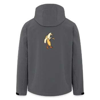 Gans lustige Bilder Gans mein Humor Gans Banane - Recycelte Männer Softshell-Jacke von Stanley/Stella - Anthrazit - Hinten - AI Model Male 185 light (185cm)