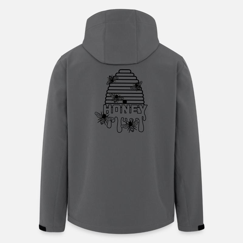 Bienenhonig Bienenstock - Recycelte Männer Softshell-Jacke von Stanley/Stella - Anthrazit