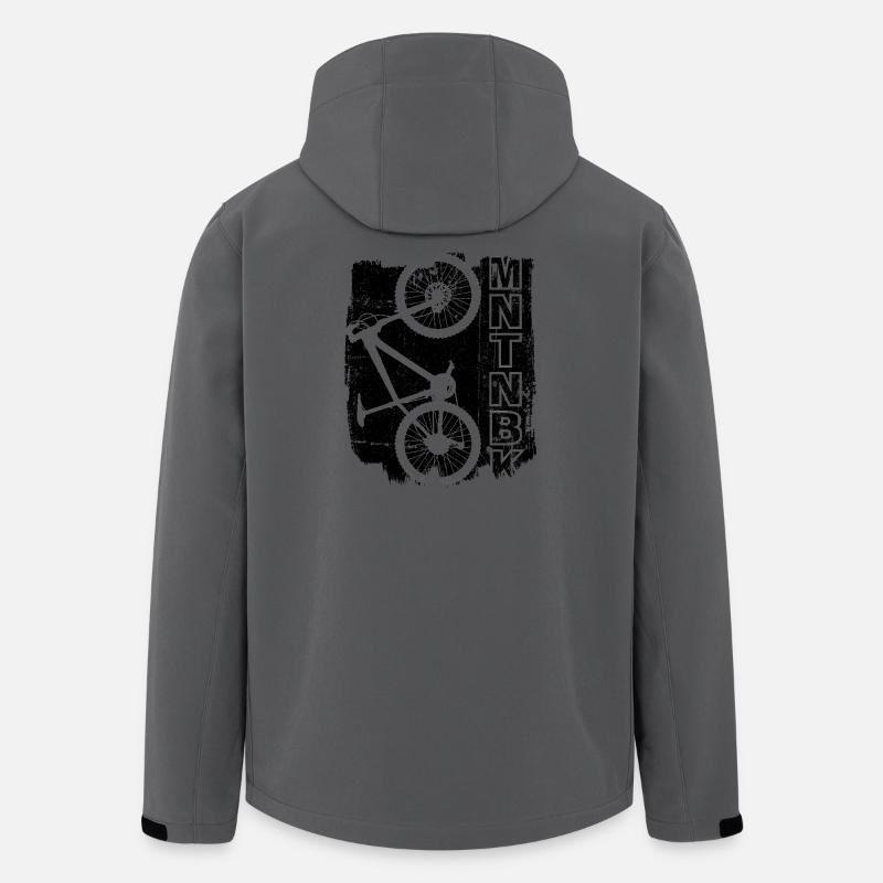 MTNBK Mountainbike Linie Kunst - Recycelte Männer Softshell-Jacke von Stanley/Stella - Anthrazit
