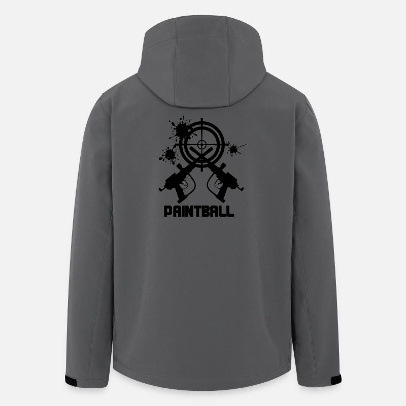 Paintball-Ziel mit zwei Kanonen - Recycelte Männer Softshell-Jacke von Stanley/Stella - Anthrazit