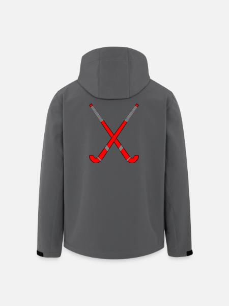 Feldhockeyschläger gekreuzt - Recycelte Männer Softshell-Jacke von Stanley/Stella - Anthrazit