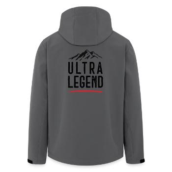 Ultra Legend - Men’s Recycled Softshell Jacket by Stanley/Stella - anthracite - Back - AI Model Male 185 light (185cm)