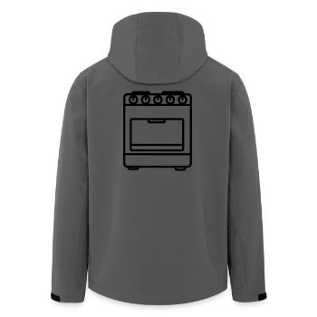 Four à gaz - Veste softshell homme en polyester recyclé Stanley/Stella - charbon - Dos - AI Model Male 185 light (185cm)