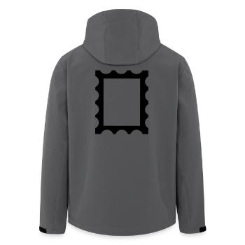 Stamp contour frame - Men’s Recycled Softshell Jacket by Stanley/Stella - anthracite - Back - AI Model Male 185 light (185cm)