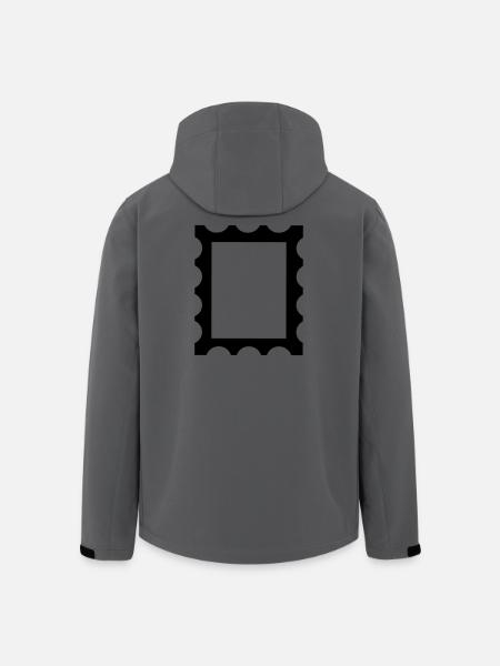 Stamp contour frame - Men’s Recycled Softshell Jacket by Stanley/Stella - anthracite