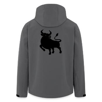 Figure d’ombre Os - Veste softshell homme en polyester recyclé Stanley/Stella - charbon - Dos - AI Model Male 185 light (185cm)