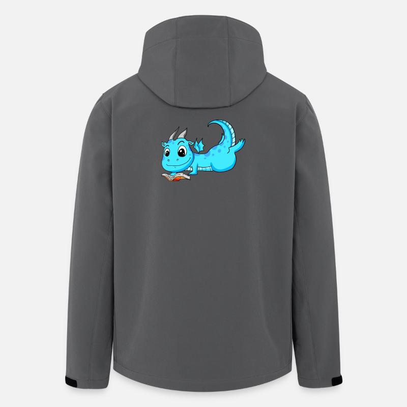 Bücher Drache Drachen - Recycelte Männer Softshell-Jacke von Stanley/Stella - Anthrazit