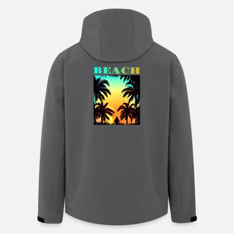 Palm Sunset Beach - Recycelte Männer Softshell-Jacke von Stanley/Stella - Anthrazit