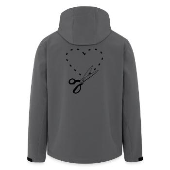 Schnittherz - Recycelte Männer Softshell-Jacke von Stanley/Stella - Anthrazit - Hinten - AI Model Male 185 light (185cm)