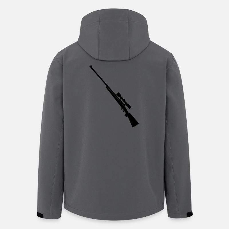 Fusil de précision fusil de chasse - Veste softshell homme en polyester recyclé Stanley/Stella - charbon