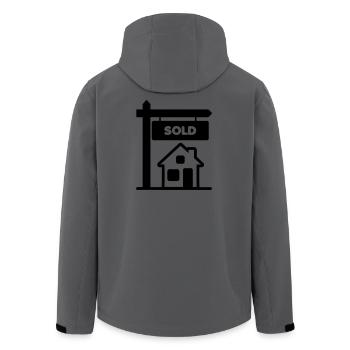 Panneau à logo transparent vendu - Veste softshell homme en polyester recyclé Stanley/Stella - charbon - Dos - AI Model Male 185 light (185cm)