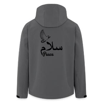 Arab peace with dove peace - Men’s Recycled Softshell Jacket by Stanley/Stella - anthracite - Back - AI Model Male 185 light (185cm)