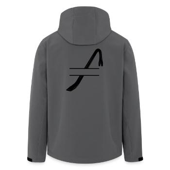 Burglar logo Crowbar or crowbar - Men’s Recycled Softshell Jacket by Stanley/Stella - anthracite - Back - AI Model Male 185 light (185cm)
