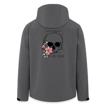 Floral Embrace Silhouettes - Men’s Recycled Softshell Jacket by Stanley/Stella - anthracite - Back - AI Model Male 185 light (185cm)