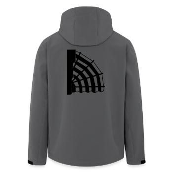 Marquis awnings - Men’s Recycled Softshell Jacket by Stanley/Stella - anthracite - Back - AI Model Male 185 light (185cm)