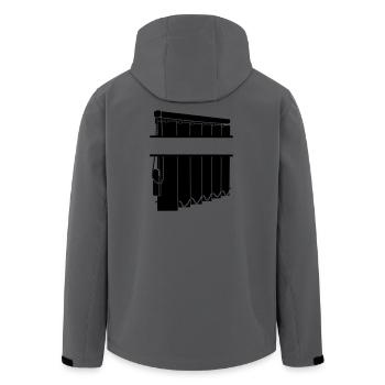 Slatted window coverings 4 - Men’s Recycled Softshell Jacket by Stanley/Stella - anthracite - Back - AI Model Male 185 light (185cm)