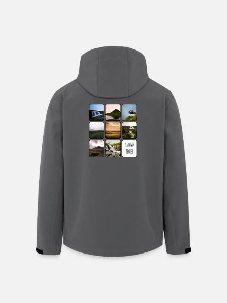 IJsland Reizen - Heren softshell jas van gerecycled polyester Stanley/Stella - houtskool