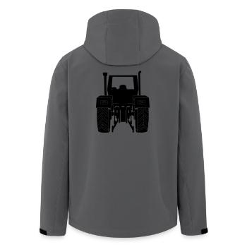 Ackerschlepper hinten - Recycelte Männer Softshell-Jacke von Stanley/Stella - Anthrazit - Hinten - AI Model Male 185 light (185cm)