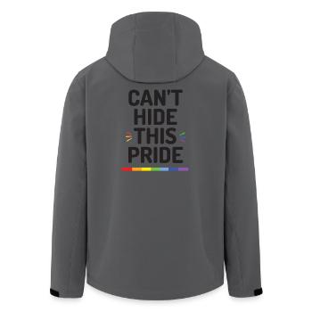 Pride Month - Can't Hide This Pride - Men’s Recycled Softshell Jacket by Stanley/Stella - anthracite - Back - AI Model Male 185 light (185cm)