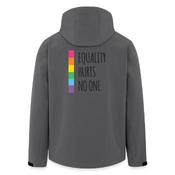 Pride Month - Equality Hurts No One - Men’s Recycled Softshell Jacket by Stanley/Stella - anthracite - Back - AI Model Male 185 light (185cm)