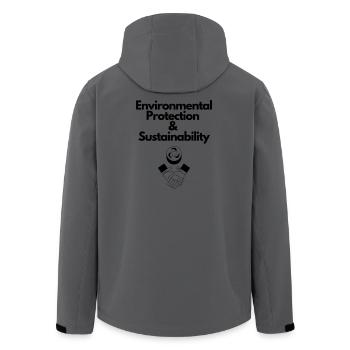 Environmental Protection & Sustainability - Recycelte Männer Softshell-Jacke von Stanley/Stella - Anthrazit - Hinten - AI Model Male 185 light (185cm)
