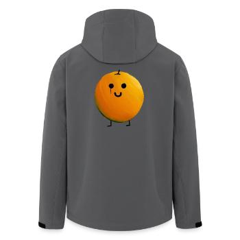 Orange - Recycelte Männer Softshell-Jacke von Stanley/Stella - Anthrazit - Hinten - AI Model Male 185 light (185cm)