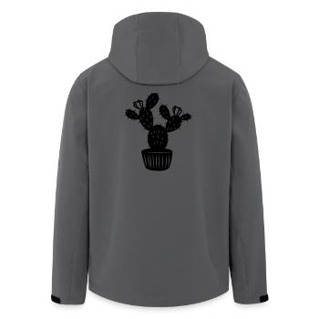 Kaktus im Blumentopf - Recycelte Männer Softshell-Jacke von Stanley/Stella - Anthrazit - Hinten - AI Model Male 185 light (185cm)