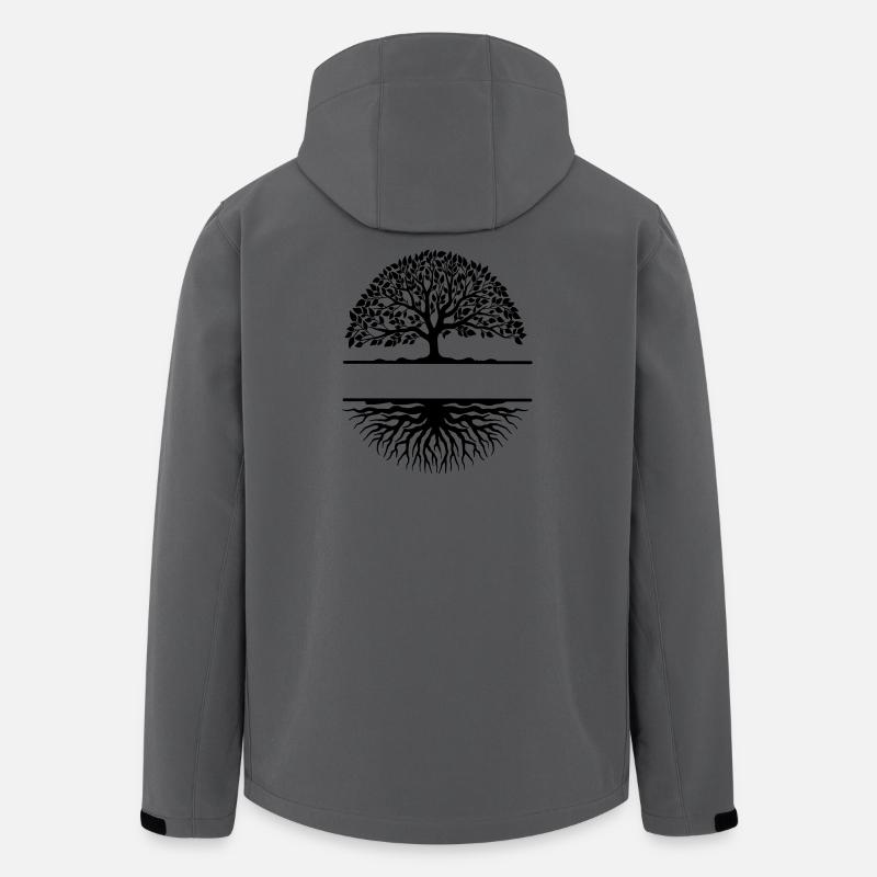 Tree with roots banner - Men’s Recycled Softshell Jacket by Stanley/Stella - anthracite