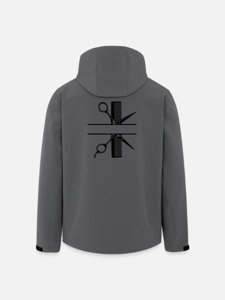 Schere mit Kammtextbanner - Recycelte Männer Softshell-Jacke von Stanley/Stella - Anthrazit