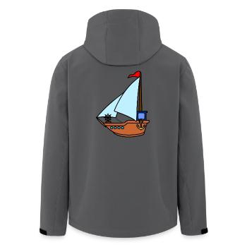 Toy sailboat - Men’s Recycled Softshell Jacket by Stanley/Stella - anthracite - Back - AI Model Male 185 light (185cm)
