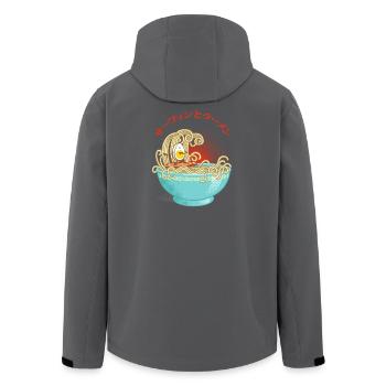 Surf et ramens - Veste softshell homme en polyester recyclé Stanley/Stella - charbon - Dos - AI Model Male 185 light (185cm)