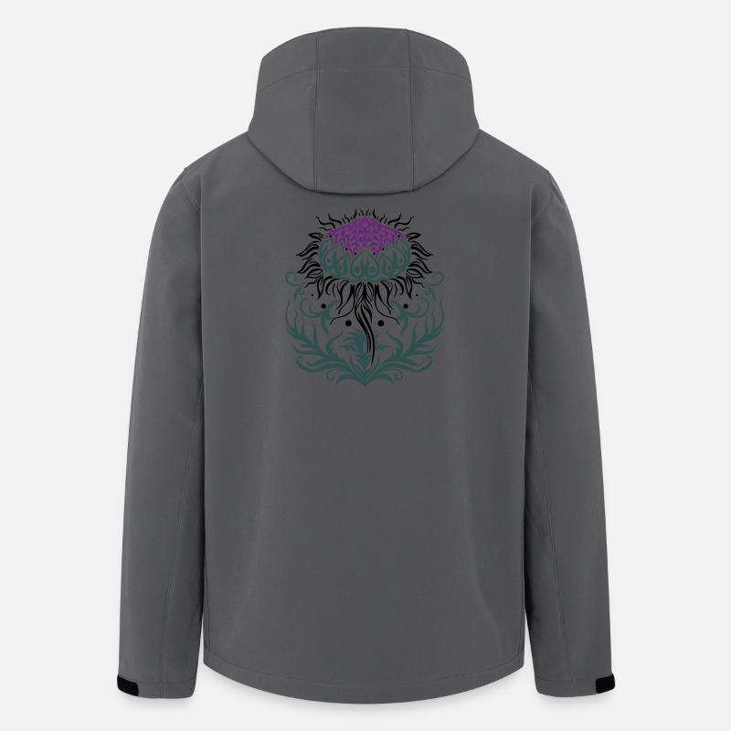 Distel lila Thistle - Recycelte Männer Softshell-Jacke von Stanley/Stella - Anthrazit