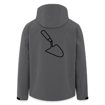 Mason trowel - Men’s Recycled Softshell Jacket by Stanley/Stella - anthracite - Back - AI Model Male 185 light (185cm)