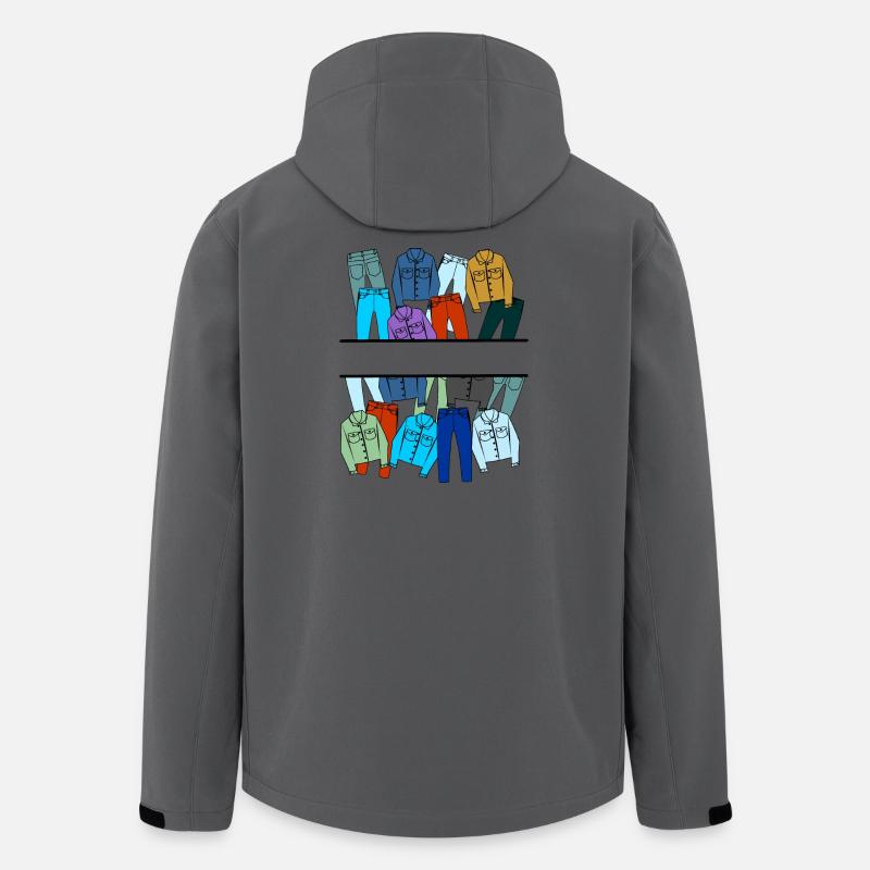 Jeans-Kleidungslogo - Recycelte Männer Softshell-Jacke von Stanley/Stella - Anthrazit