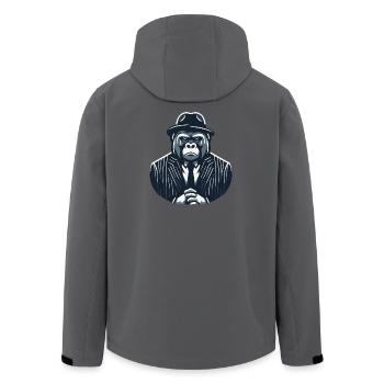 Gorilla Gangster in Suit - Men’s Recycled Softshell Jacket by Stanley/Stella - anthracite - Back - AI Model Male 185 light (185cm)