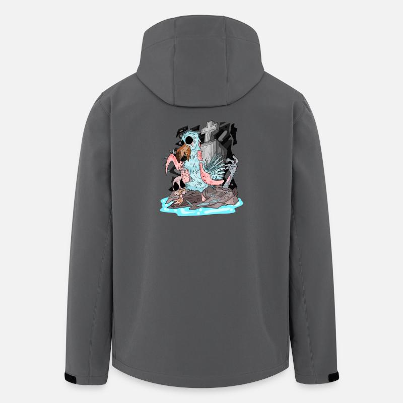 Mouette zombie - Veste softshell homme en polyester recyclé Stanley/Stella - charbon