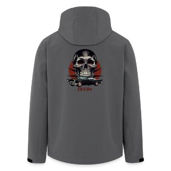 Classic Cars 1950 - Recycelte Männer Softshell-Jacke von Stanley/Stella - Anthrazit - Hinten - AI Model Male 185 light (185cm)