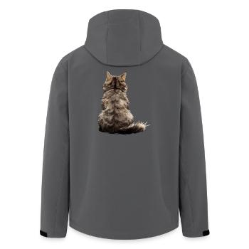 Selkirk Rex - Recycelte Männer Softshell-Jacke von Stanley/Stella - Anthrazit - Hinten - AI Model Male 185 light (185cm)