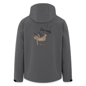 not today Faultier - Recycelte Männer Softshell-Jacke von Stanley/Stella - Anthrazit - Hinten - AI Model Male 185 light (185cm)