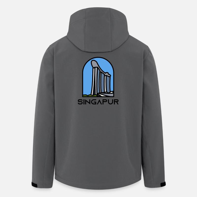 Singapur - Marina Bay Sands - Recycelte Männer Softshell-Jacke von Stanley/Stella - Anthrazit