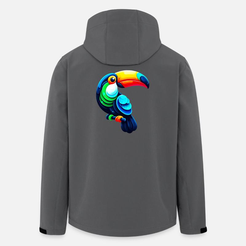 Tukan - Recycelte Männer Softshell-Jacke von Stanley/Stella - Anthrazit